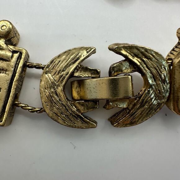 TOFA Vintage Physician Medical Gold Tone Charm Stretch Bracelet Retro - Picture 11 of 12